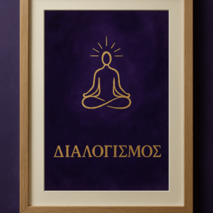 Σφραγίδα επιθυμίας “Διαλογισμός” σε κορνίζα – εργαλείο πνευματικής συγκέντρωσης και εσωτερικής ηρεμίας