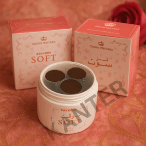 “Bakhoor Soft – αρωματικοί κύβοι σε ροζ συσκευασία για καύση με floral απαλό άρωμα.”